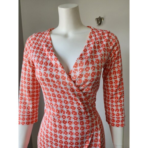 Diane Von Furstenberg new julian two silk jersey coral pink...